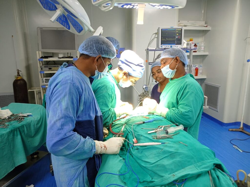 A 75-year-old man was successfully operated on for a brain tumor
