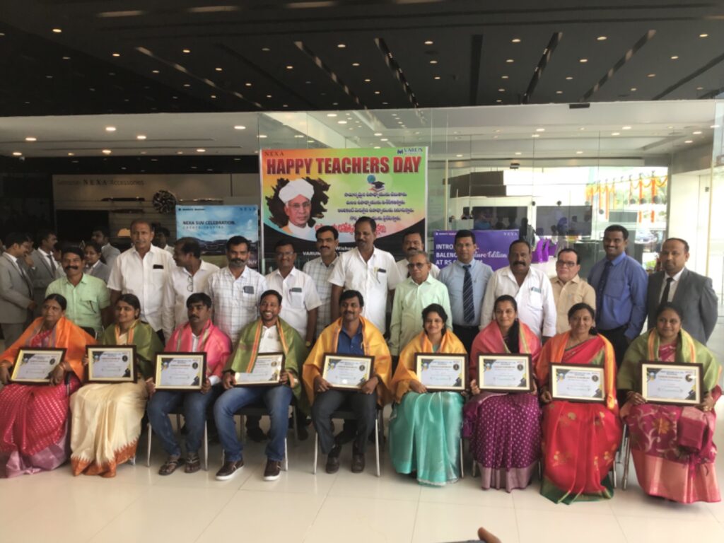 Teacher's Day organized by Varun Motors Nexa Nizamabad
